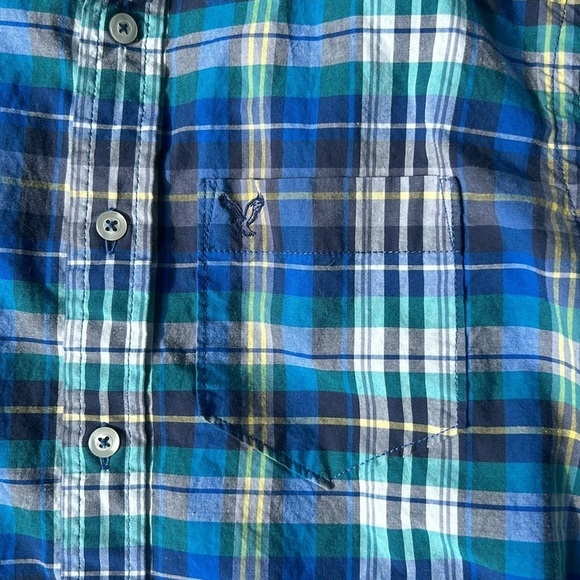 American Eagle outfitters athletic fit plaid colored button down shirt - Picture 4 of 12